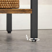 Side Table – Engineered Wood – Rustic Brown and Black – Space-Saving with Open Compartment and 2 Shelves