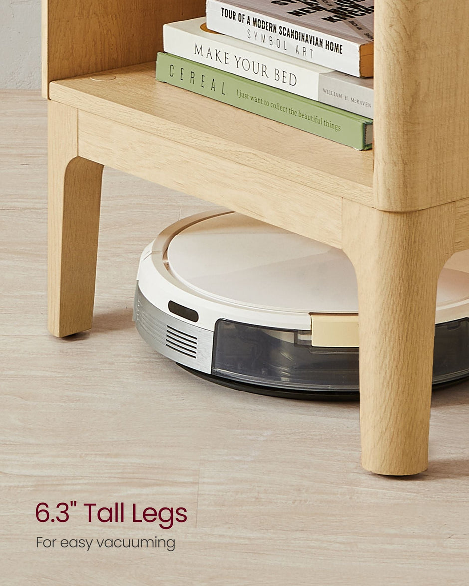 Rattan Bedside Table – Natural – Modern Design with Drawer for Living Room and Bedroom Storage
