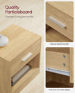 Bedside Table – Wood – Straw Yellow – With Drawer and Open Compartment
