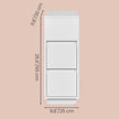 Narrow Side Table – Wood – White – 2 Drawers and Open Compartment