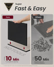 Nightstand – Wood – Ink Black and Cappuccino Beige – Toolless Assembly with 3 Storage Drawers