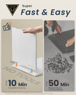 Slim Bedside Table Set of 2 – Wood – White – Toolless Assembly with Open Compartments and Drawer