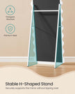 Full Length Mirror – MDF – Cloud White – Irregular Wavy Design with Stand