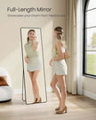Full Length Mirror – Aluminium Alloy – Ink Black – Stand Accessory