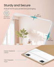 Full Length Mirror – Aluminium Alloy Frame – Matte White – Rectangular with Stand