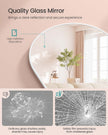 Full Length Mirror – Aluminium Alloy – Matte White – Arched Design with Stand