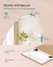 Full Length Mirror – Aluminium Alloy – Matte White – Arched Design with Stand