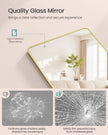 Full Length Mirror – Tempered Glass – Ink Black – Over the Door or Wall Mounted