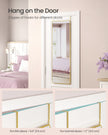 Full Length Mirror – Tempered Glass – Ink Black – Over the Door or Wall Mounted