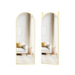 Arched Full Body Mirror – Tempered Glass – Ink Black – Wall Mounted or Over the Door