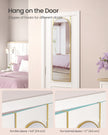 Arched Full Body Mirror – Tempered Glass – Ink Black – Wall Mounted or Over the Door