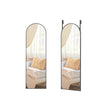 Arched Full Length Mirror – Tempered Glass – Ink Black – Over the Door or Wall Mounted