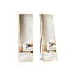 Full Length Mirror – Aluminium Alloy – Pale Gold – Rectangular with Stand