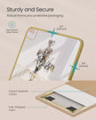 Full Length Mirror – Aluminium Alloy – Pale Gold – Rectangular with Stand