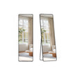 Full Length Mirror – Aluminium Alloy Frame – Ink Black – Freestanding Design