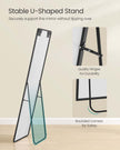Full Length Mirror – Aluminium Alloy Frame – Ink Black – Freestanding Design