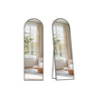 Full Length Mirror – Aluminium Alloy – Ink Black – Arched with Stand
