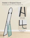 Full Length Mirror – Aluminium Alloy – Ink Black – Arched with Stand