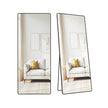 Full Length Mirror – Aluminium Alloy Frame – Ink Black – Free Standing Rectangular Design 165 x 60 cm