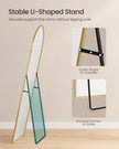 Arched Full Body Mirror – Aluminium Alloy – Ink Black – Tempered Glass with Stand