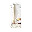 Arched Full Body Mirror – Aluminium Alloy – Ink Black – Tempered Glass with Stand