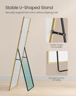 Full Body Mirror - 63L x 19.7W - Tempered Glass - Aluminium Alloy Frame - Standing Design