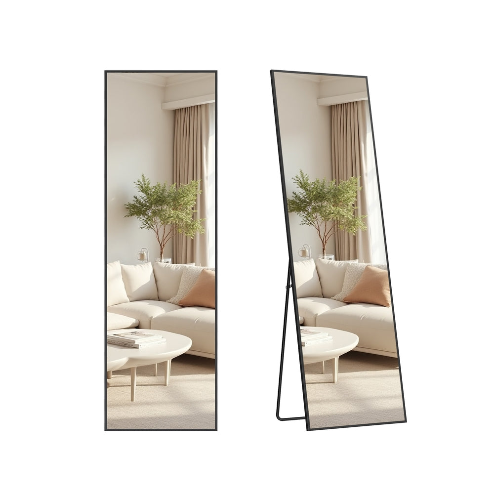 Full Body Mirror - 63L x 19.7W - Tempered Glass - Aluminium Alloy Frame - Standing Design