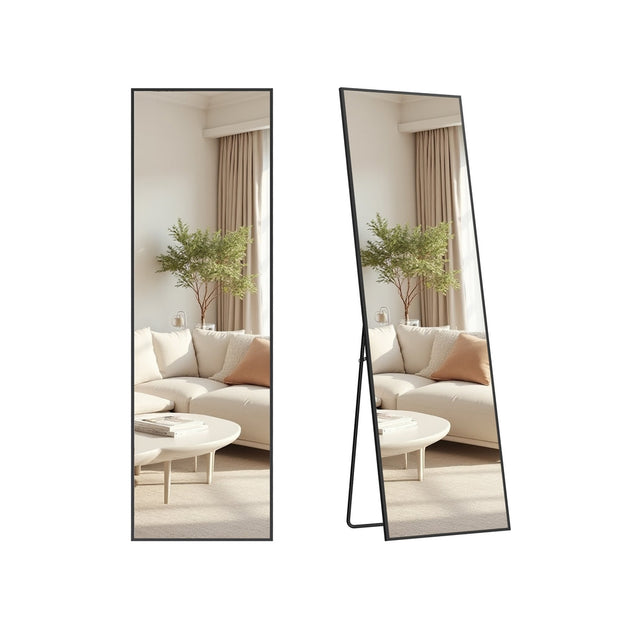 Full Body Mirror - 63L x 19.7W - Tempered Glass - Aluminium Alloy Frame - Standing Design
