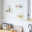 Set of 3 Floating Ledge Shelves – Metal – White – Versatile Industrial Design with Mounting Screws