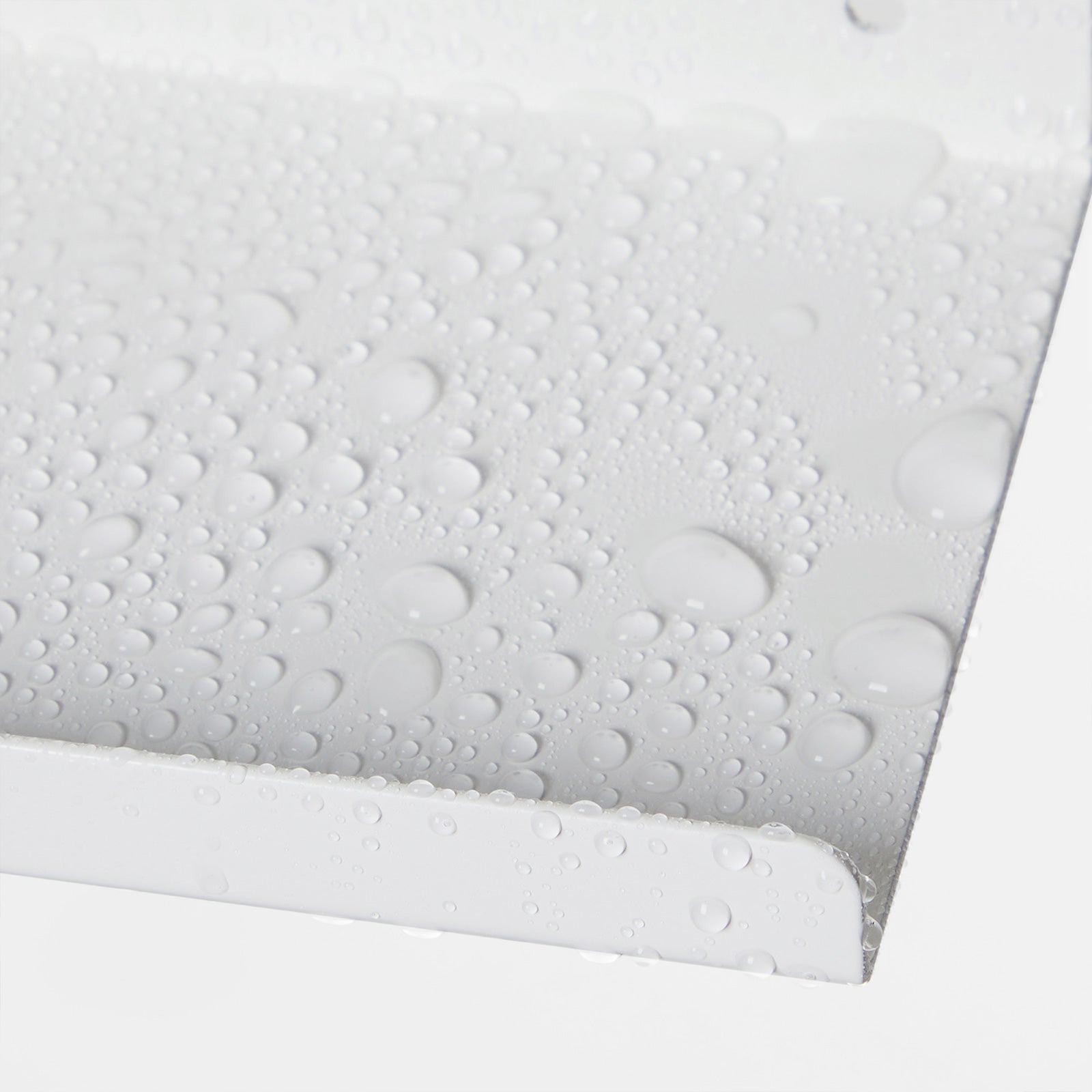 Set of 3 Floating Ledge Shelves – Metal – White – Versatile Industrial Design with Mounting Screws