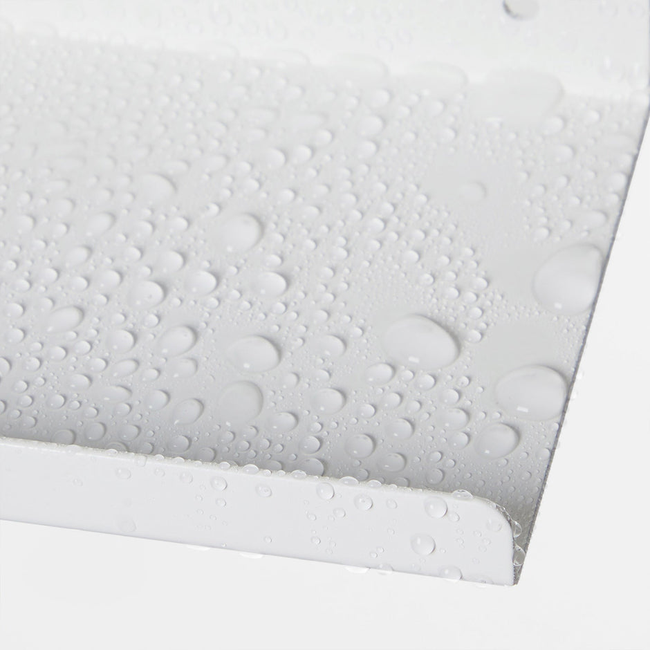 Set of 3 Floating Ledge Shelves – Metal – White – Versatile Industrial Design with Mounting Screws