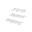 Set of 3 Floating Ledge Shelves – Metal – White – Versatile Industrial Design with Mounting Screws