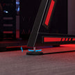 Gaming Desk – Steel – Black and Red – Multifunctional with Monitor Stand, Cup Holder, and Headphone Hook