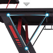 Gaming Desk – Steel – Black and Red – Multifunctional with Monitor Stand, Cup Holder, and Headphone Hook