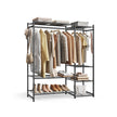 Open Wardrobe Clothing Rack - 7 Shelves - Steel - 2 Clothes Rails - Max Load 238 lb