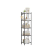 Bathroom Shelf – Metal – Black – Sturdy Design with Expandable Features and Removable Hooks