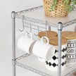 Bathroom Shelf – Metal – Silver – Sturdy Storage Rack with Removable Hooks and Expandable Design
