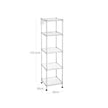 Bathroom Shelf – Metal – Silver – Sturdy Storage Rack with Removable Hooks and Expandable Design