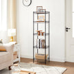 5-Tier Adjustable Metal Shelving Unit – Metal – Black – Wire Basket Design with Hooks and High Load Capacity