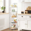 5-Tier Metal Storage Unit – Metal – Black – Adjustable Shelves with Hooks