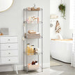 5-Tier Metal Storage Unit – Metal – Black – Adjustable Shelves with Hooks