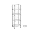Metal Shelving Unit – Metal – Black – Adjustable Shelves with Hooks and High Load Capacity