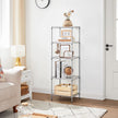 Metal Shelving Unit – Metal – Black – Adjustable Shelves with Hooks and High Load Capacity