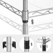 Metal Shelving Unit – Metal – Black – Adjustable Shelves with Hooks and High Load Capacity