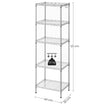 Metal Shelving Unit – Metal – Black – Adjustable Shelves with Hooks and High Load Capacity