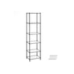6-Tier Wire Shelving Unit – Metal – Ink Black – Adjustable Shelves with Shelf Liners and Hooks