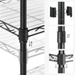 6-Tier Wire Shelving Unit – Metal – Ink Black – Adjustable Shelves with Shelf Liners and Hooks