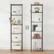 6-Tier Wire Shelving Unit – Metal – Ink Black – Adjustable Shelves with Shelf Liners and Hooks