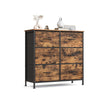 6 Drawer Chest – Steel & MDF – Ink Black & Ebony Black – Versatile Fabric Storage Unit