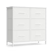 Chest of Drawers – Steel and MDF – Ink Black and Ebony Black – Versatile 6 Fabric Drawer Storage Unit